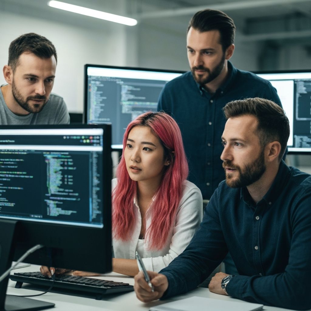 Our technical support team collaborating